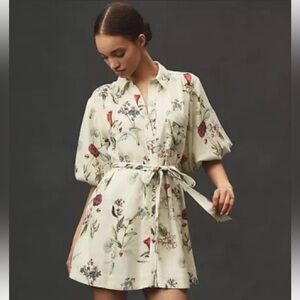 Floral green Anthropologie dressNWT